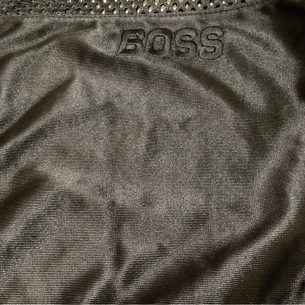 BOSS GIRL Black Mesh Crop Top - Size L - Picture 6 of 9